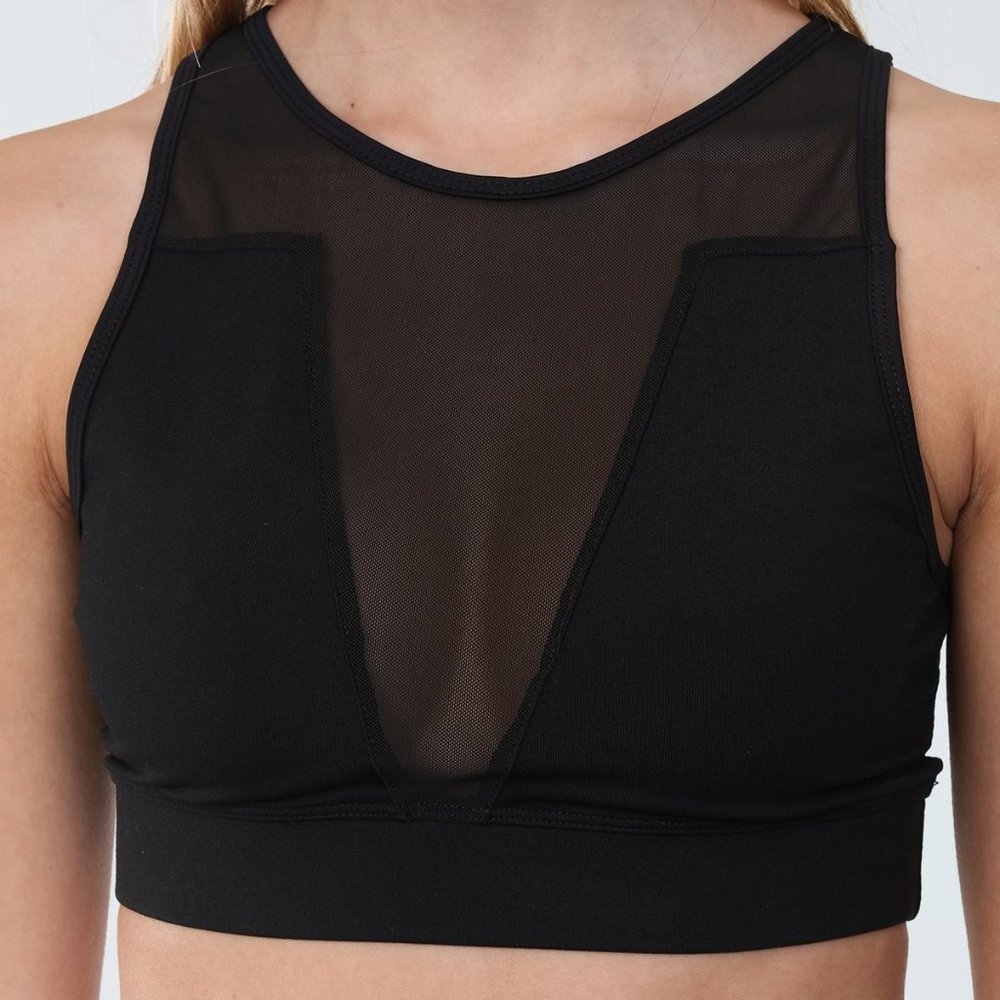 Mesh detail sports bra